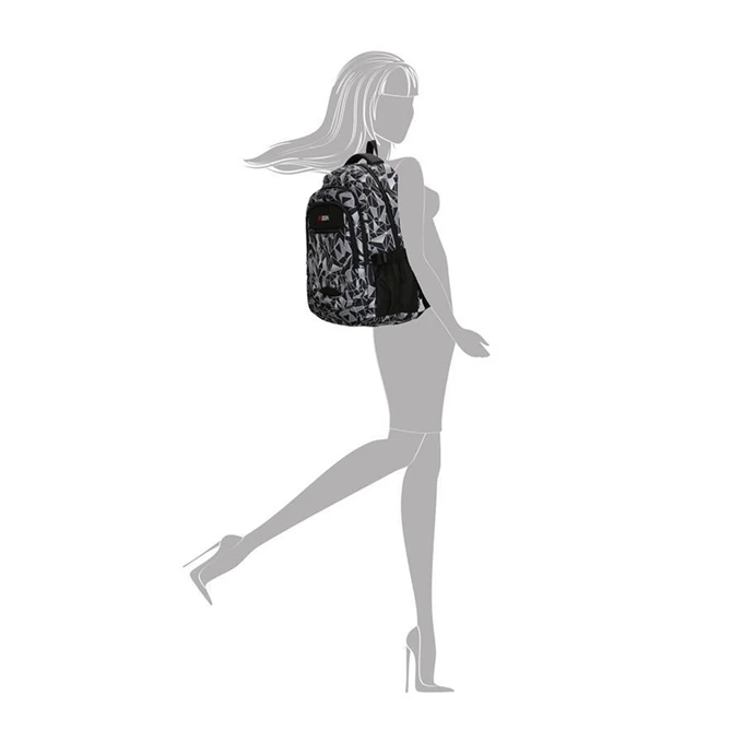 Enrico Benetti Santa Cruz 17.3'' Laptop Rugtas Black Grey 4 Enrico Benetti Santa Cruz 17.3'' Laptop Rugtas Black Grey - Afbeelding 2