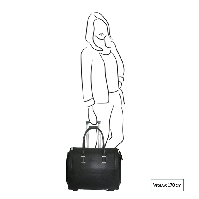 Olivia Lauren College Business Trolley Zwart 4 Olivia Lauren College Business Trolley Zwart - Afbeelding 2