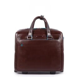 Piquadro Black Square Briefcase With Wheels Brown 13 Piquadro Black Square Briefcase With Wheels Brown -Tassen Verkoopwinkel image 890