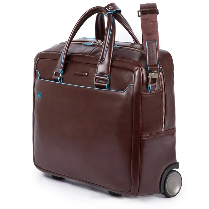 Piquadro Black Square Briefcase With Wheels Brown 7 Piquadro Black Square Briefcase With Wheels Brown - Afbeelding 5